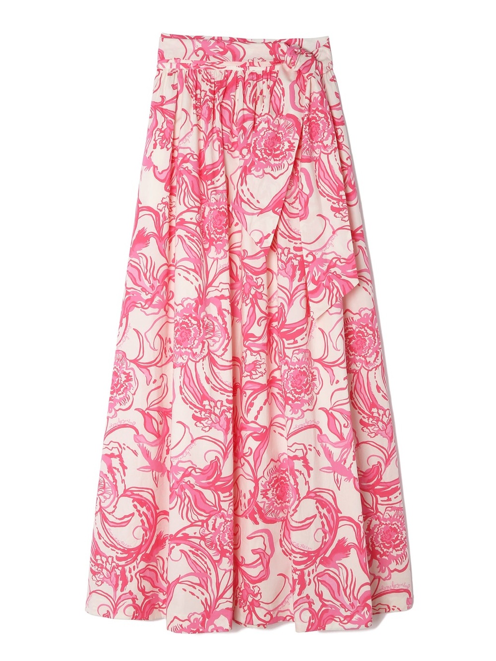 Lilly Pulitzer + Goop Floral Pink & Cream Maxi Skirt size 10 - Picture 3 of 9